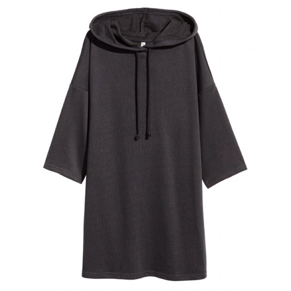 Oversized Sweatshirt Dress With Hood - Picture 6 of 6